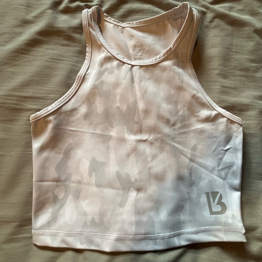 BuffBunny White Camo Crop Top